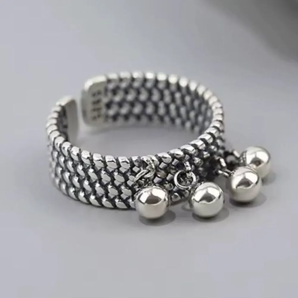 The bubble drop ring in 925 silver